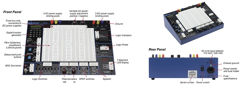 Global Specialties PB-50xA Circuit Design Trainer Educational Kits